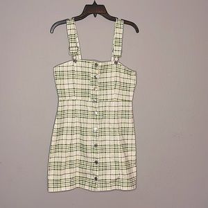 Overall skirt Green and White